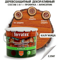 Деревозащитный декоративный состав ТЕРРАТЕКС калужница, 2.25 кг, 3 л ЭК000137002