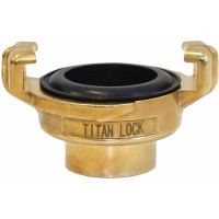 Универсальное соединение для воды TITAN LOCK NEPTUN (GEKA) с концом под рукав, 3/4" (20мм), латунь, TLNPH3/4-BR