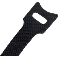 Хомут для кабеля Cabeus липучка с мягкой застежкой, 125x14 мм, черный, 10 шт. CLAMP-125-BK