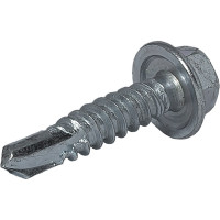 Саморез по металлу без шайбы с увеличенным буртом HARDWEX ТМ HWX7-D12-Р9-5.5x25 мм, св.№3, цинк, 500 шт. 5190000240409