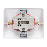Розетка Smartbuy 2-местная с заземлением 16А белая, керамика Марс SBE-02w-16-S2-Z-c
