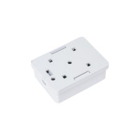 Настенная розетка TWT 1 порт RJ-45, категория 5е, белая, SM1-45-WH