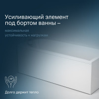 Акриловая ванна AM.PM spirit 170x70, без слива перелива W72A-170-070W-A2