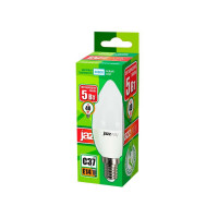 Светодиодная лампа Jazzway PLED-ECO 5Вт C37 свеча матовая 4000К нейтральный белый E14 400лм 230В/50Гц 1036865A