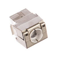 Модуль Keystone NIKOMAX категория 6a, RJ45/8P8C, металлик NMC-KJSA2-ET-MT