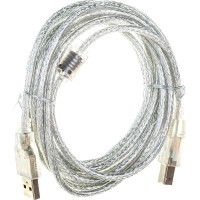 Кабель Cablexpert USB 2.0 Pro AM/BM, 3м, экран прозрачный CCF-USB2-AMBM-TR-10