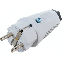 Кабельная вилка PCE 16A 220V 2P+E IP54 корпус серый, маркер черный 0511-gs