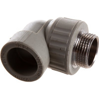 Угольник комбинированный с наружной резьбой VALFEX PP-R серый, 32 мм х1", 90 градусов 10126032Г 127-0495