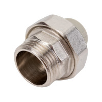 Муфта комбинированная разъемная с наружной резьбой VALFEX PP-R серая, 20 мм х1" 10156125Г 127-0343