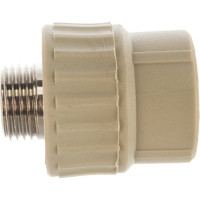 Муфта комбинированная с наружной резьбой VALFEX PP-R серая, 25 мм х1/2" 10130125Г 127-0361