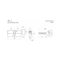 Цилиндровый механизм НОРА-М ЕСО Z ЛВ-80 45-35 латунь Х 16096