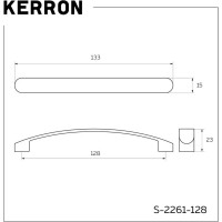 Ручка-скоба Kerron, 128 мм, матовый хром S-2261-128 SC
