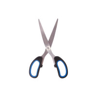 Ножницы BRAUBERG Classic+ 185 мм, классической формы, резиновые вставки, черно-синие 236448