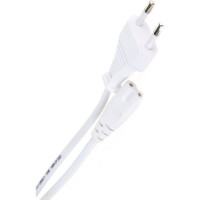 Кабель для аудио-видео техники Telecom, IEC-320-C7--розетка 220V, 2-pin, 1,8м, белый TP228-1.8-W
