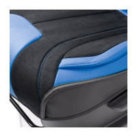 Каркасные 3D накидки на передние сиденья CarPerformance 2 шт., экокожа и алькантара CUS-3034 BK/BL