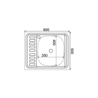 Мойка mixline 50х60х16 см, 0.4, правый выпуск 1 1/2 538191