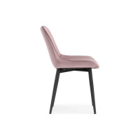 Стул на металлокаркасе Woodville седа розовый/черный 502098