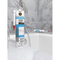 Силиконовый сантехнический герметик EAST BRAND нейтральный, белый, 280 мл ES0011