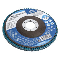 Круг лепестковый торцевой циркониевый 125 мм, р80 vertextools 13125-80