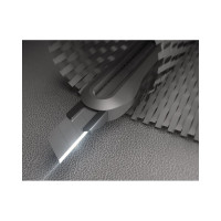 Технический нож DELI home series gray ht4009c сегментированное черное лезвие 9 мм, эксклюзивный дизайн, soft touch 112887