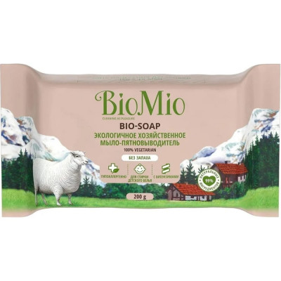 BioMio BIO SOAP Хозяйственное мыло. БЕЗ ЗАПАХА, 200 г 520.04189.0101
