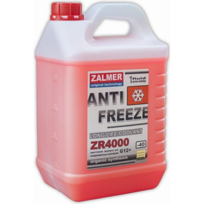 ZALMER Антифриз Antifreeze ZR4000 LLC G12++ красный -40С 5кг нетто ZR40R005