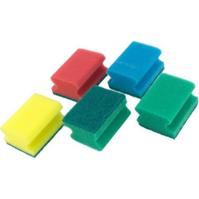 DolleX Губка поролоновая 85х65х44 PROFILE с абразивным слоем 5 шт. GAA-03