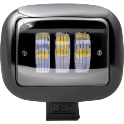 LEDZILLA Противотуманная фара светодиодная LEDZILLA квадратная с СТГ, 9Втлампа диодная, балка дальнего светаLED ПТФ ДХО для авто противотуманки, 1шт G0016