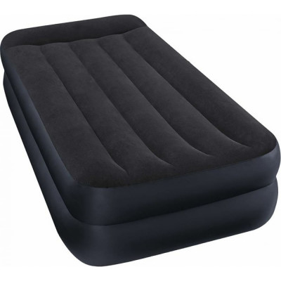 Intex Надувная кровать Pillow Rest Raised Bed 99x191x42см с подголовником 64122