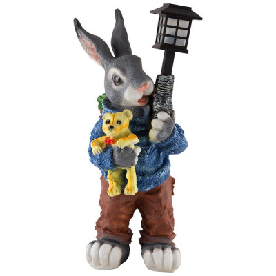 PARK Фигурка садовая Заяц с фонарем Н-58см 169340