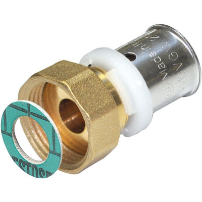 Uni-Fitt Муфта пресс-В 16x1/2 с накидной гайкой плоская прокладка 714G6200