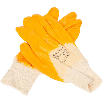 S. GLOVES Перчатки с нитриловым покр. Р/Ч KVANDO ECO желт. Р 10 размер 31307-10