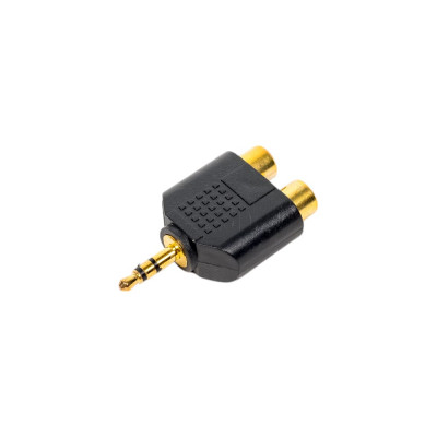 Pro Legend Переход 3.5мм штекер стерео - 2 x RCA гнездо пластик Gold, Gold, PL2267
