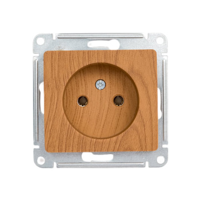 Розетка Systeme Electric GLOSSA без заземления, 16А, ДЕРЕВО ДУБ GSL000541
