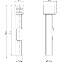 IDDIS Гигиеническая лейка черная матовая axes AXE1F1Bi20