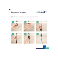 Milardo Смеситель для кухни с гибким изливом, сатин, Meal, , M01BN0FM05
