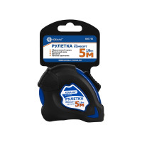 Рулетка Комфорт (5м x 19мм) обрезиненный корпус КОБАЛЬТ 646-782