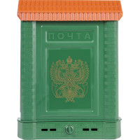 Почтовый ящик Цикл ПРЕМИУМ c пл. защелкой и накладкой, зеленый с орлом 4607156366002