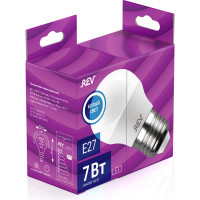 Светодиодная лампа LED G45 Е27 7W 560Лм, 4000K, холодный свет REV 32343 3
