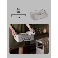 Комод Econova Deluxe на колесах, 4 ящика, 300х385х690 мм светло-бежевый 43327693470
