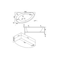 Ванна BAS Лагуна левая, 1700х1000, каркас, комплект д/с В 00019
