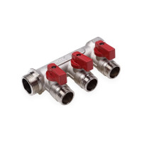 Резьбовой коллектор с кранами AQUALINK вн-нар 3/4, 1/2х4 2426