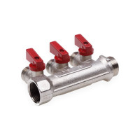 Резьбовой коллектор с кранами AQUALINK вн-нар 3/4, 1/2х4 2426