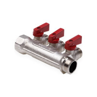 Резьбовой коллектор с кранами AQUALINK вн-нар 3/4, 1/2х4 2426