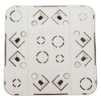 Розетка Bylectrica 4-местная ОУ с заз.конт., квадратная, серия ВАРИАНТ, белый, РА16-0192