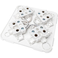 Розетка Bylectrica 4-местная ОУ, квадратная, серия ВАРИАНТ, белый, РА16-0191