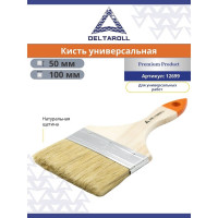 Плоская кисть DeltaRoll с деревянной ручкой, 100x10 мм 12699