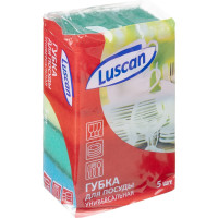 Поролоновые губки для мытья посуды Luscan 80x50x26 мм 5 шт 1070940
