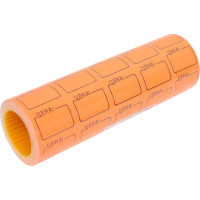 Средний ценник 5 шт в упаковке Office Space 35х25 мм, оранжевый, 200 шт./рулон Spt 4195