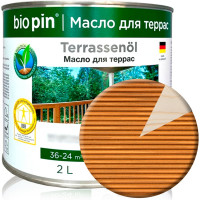 Масло для террас BIO PIN 4010 Terrassenol в цвете ТИК 2 л 40105C102